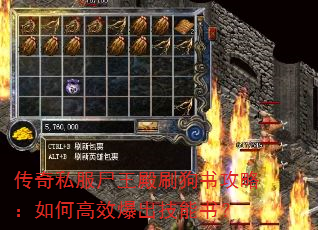 传奇私服尸王殿刷狗书攻略:如何高效爆出技能书? 传奇私服尸王殿刷狗书攻略:如何高效爆出技能书?