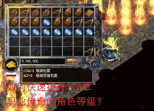 如何快速提升176单职业传奇的角色等级? 如何快速提升176单职业传奇的角色等级?